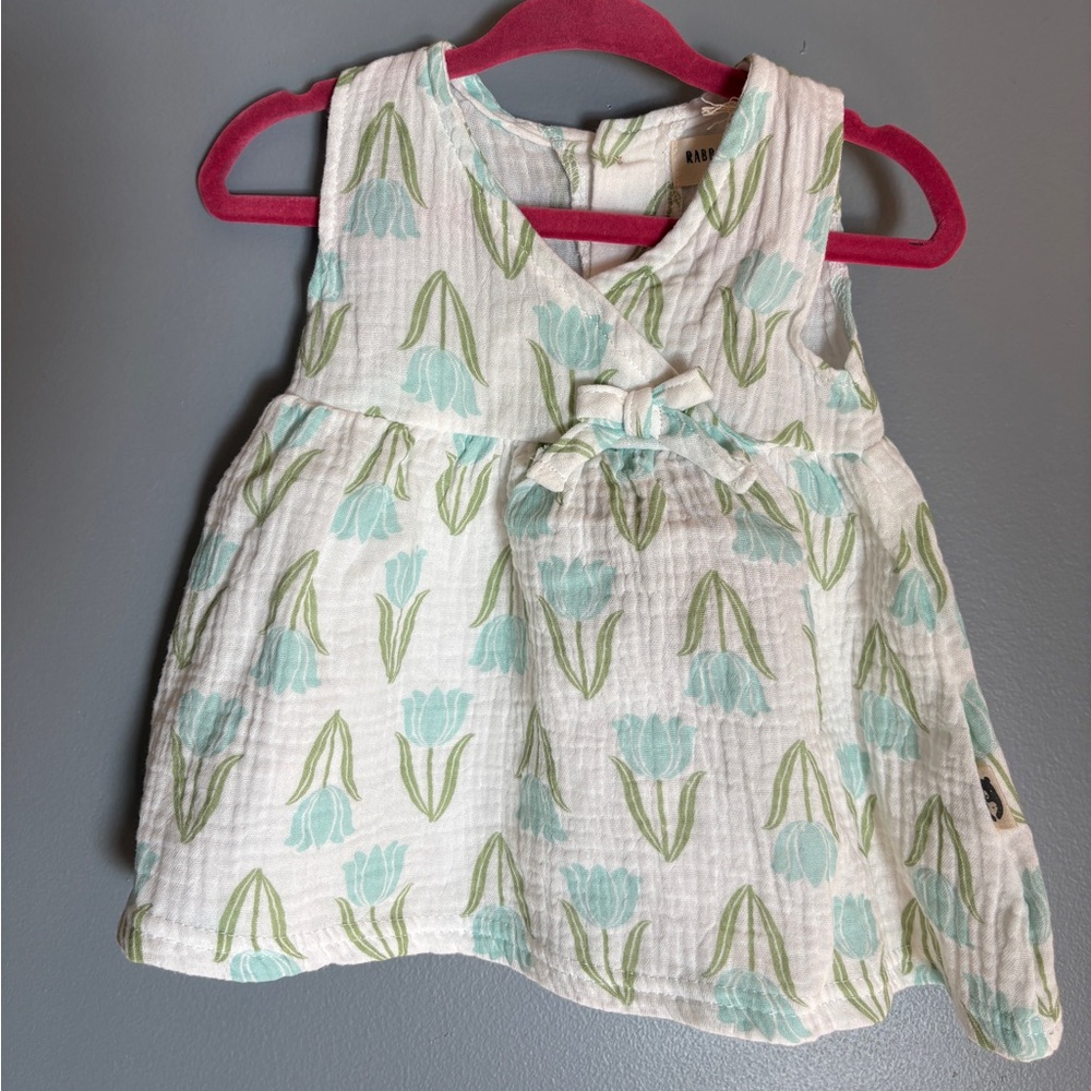 Floral Baby Dress with Bow- summer baby shower